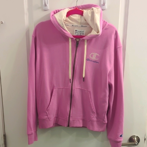 Champion Jackets & Blazers - "Champion" Women's French Terry Full Zip Hoodie, Left Chest Script Size ( L )
